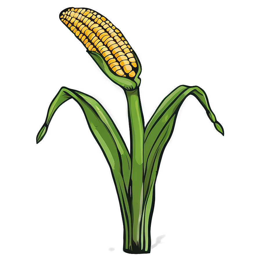 Hand Drawn Corn Stalk Png Ayu64