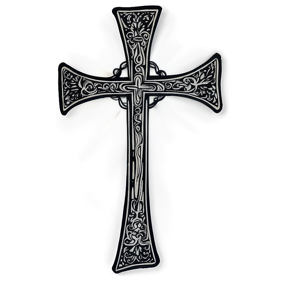 Hand-drawn Cross Outline Png Bgd66