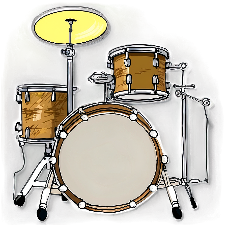 Hand Drawn Drum Kit Png 57