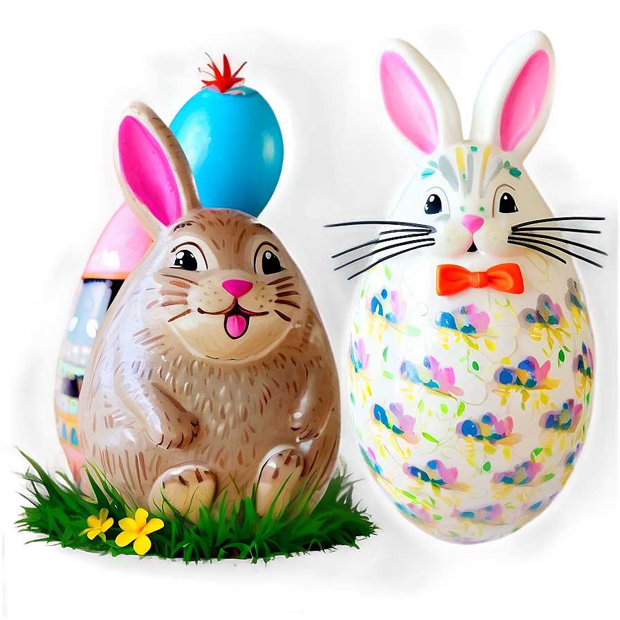 Hand Drawn Easter Bunny Png Dye95