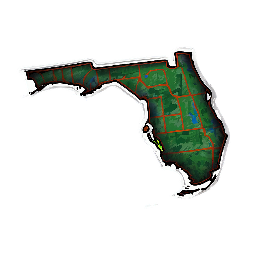 Hand Drawn Florida Outline Png Eop38