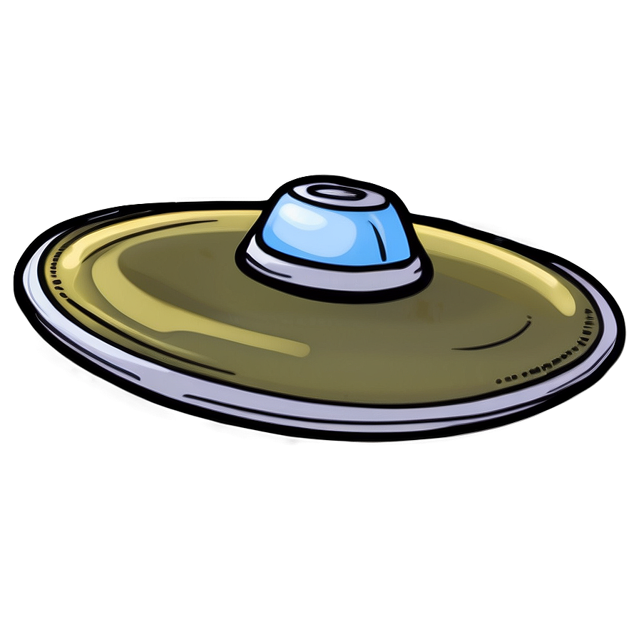 Hand-drawn Flying Saucer Doodle Png Cus