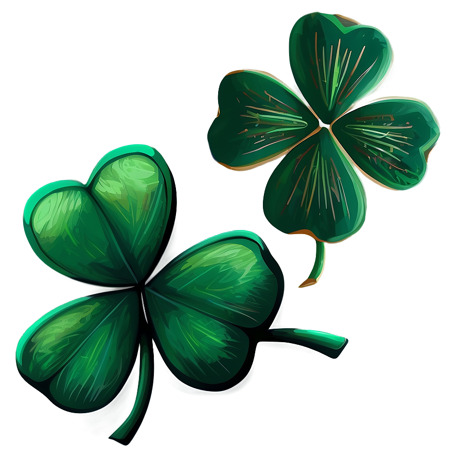 Hand Drawn Four Leaf Clover Png Cwv34