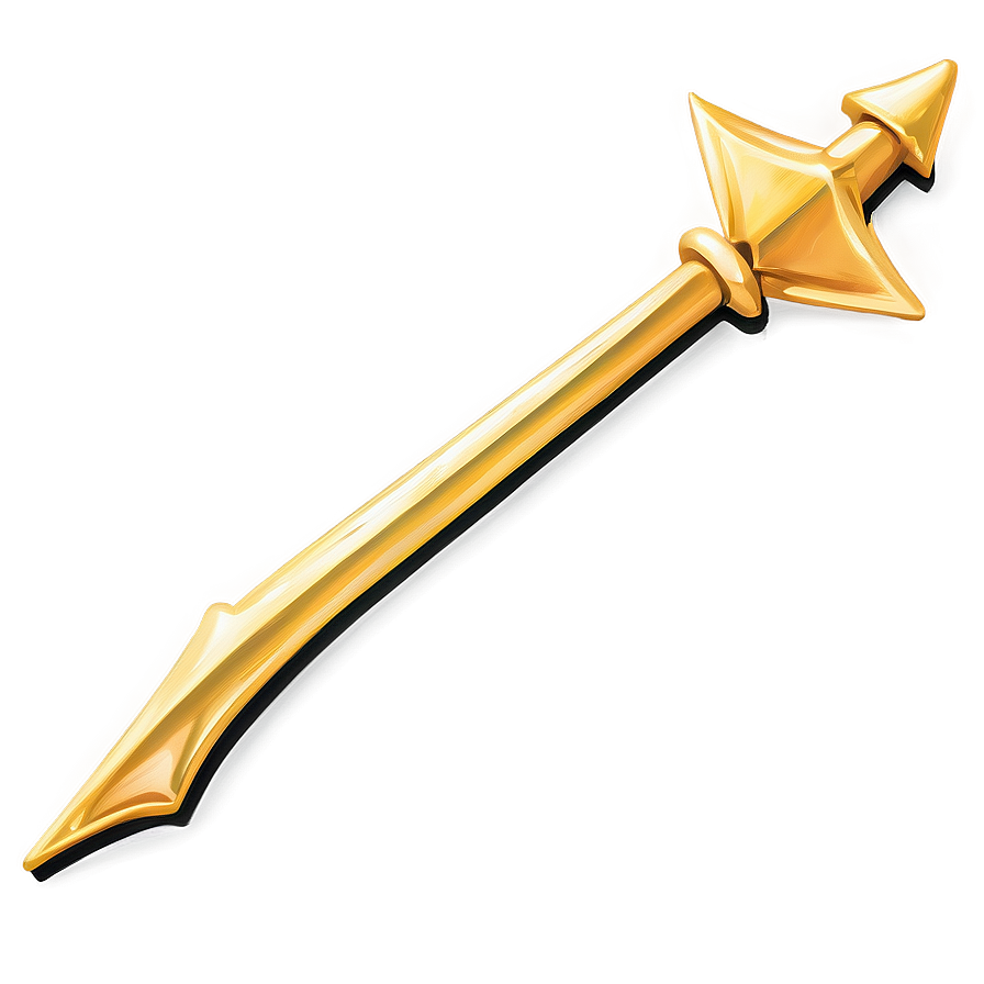 Hand Drawn Gold Arrow Png 06212024