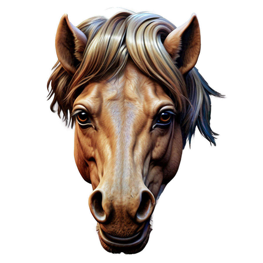 Hand Drawn Horse Head Art Png 22