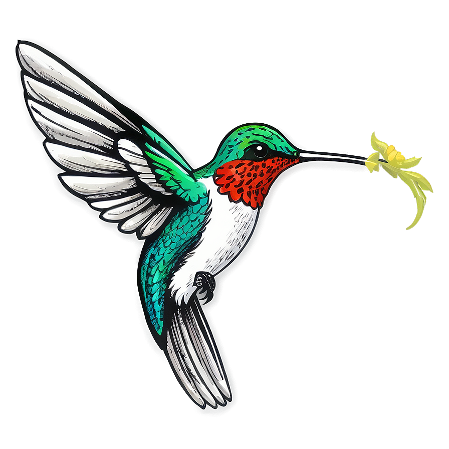 Hand-drawn Hummingbird Png 60