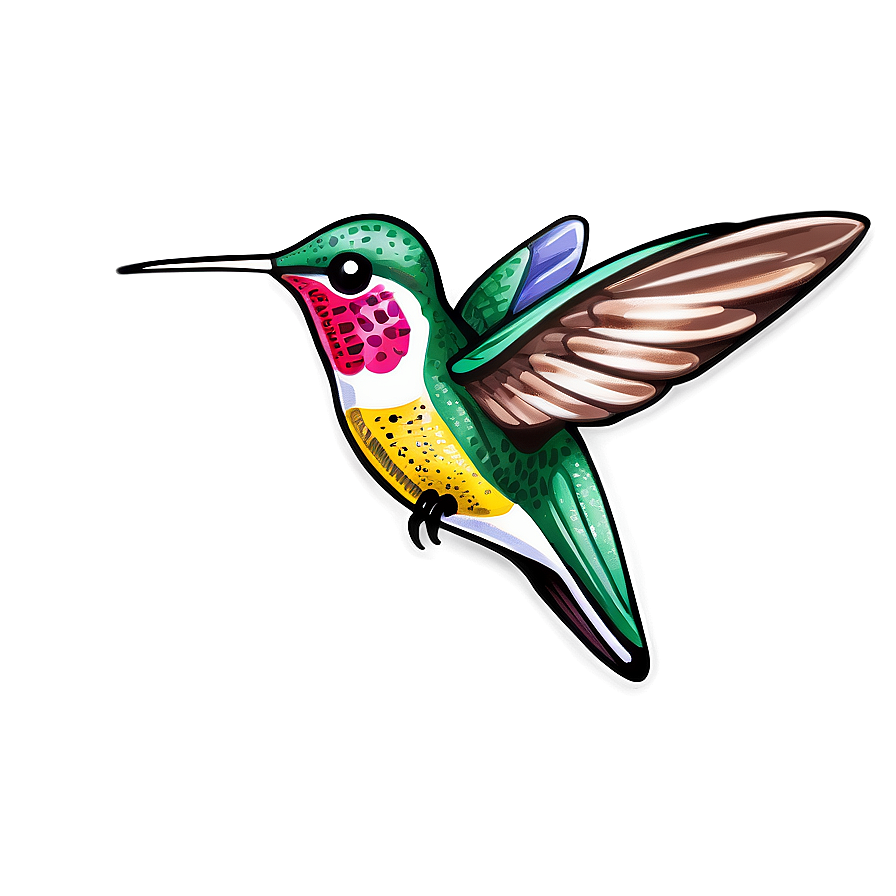 Hand-drawn Hummingbird Png Gka