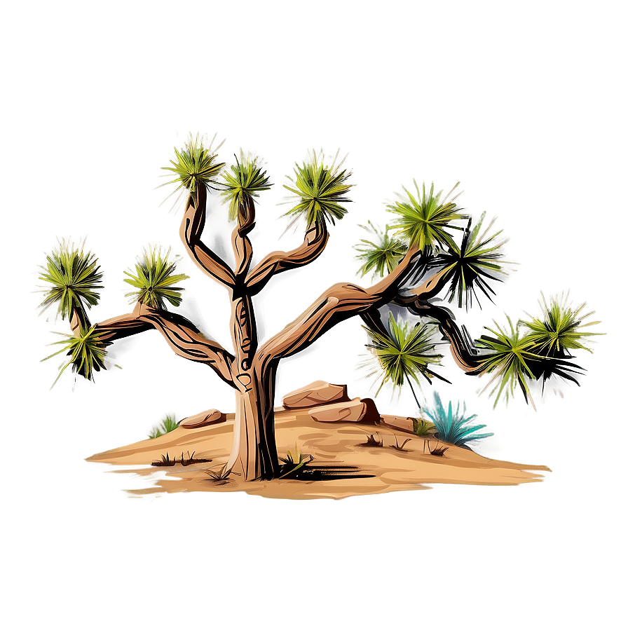 Hand-drawn Joshua Tree Illustration Png 63