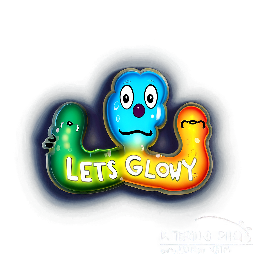 Hand-drawn Lets Glow Crazy Doodle Png 14