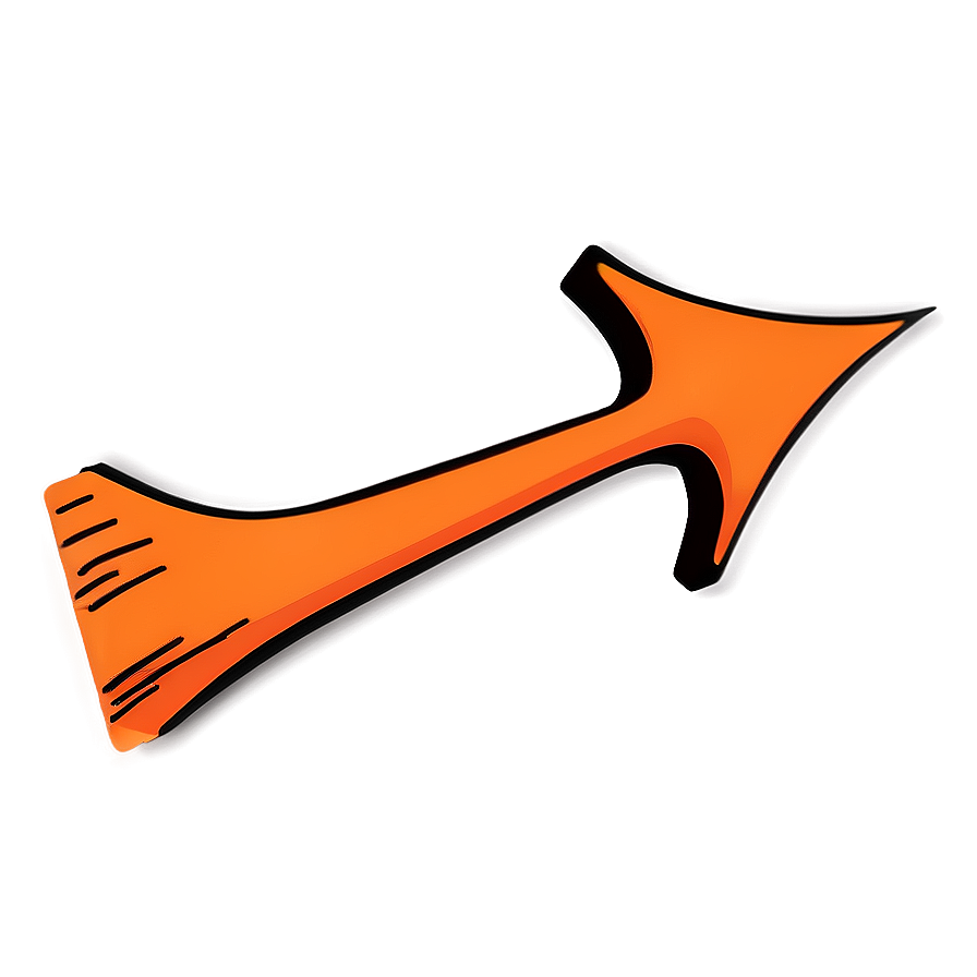 Hand-drawn Orange Arrow Png 06262024