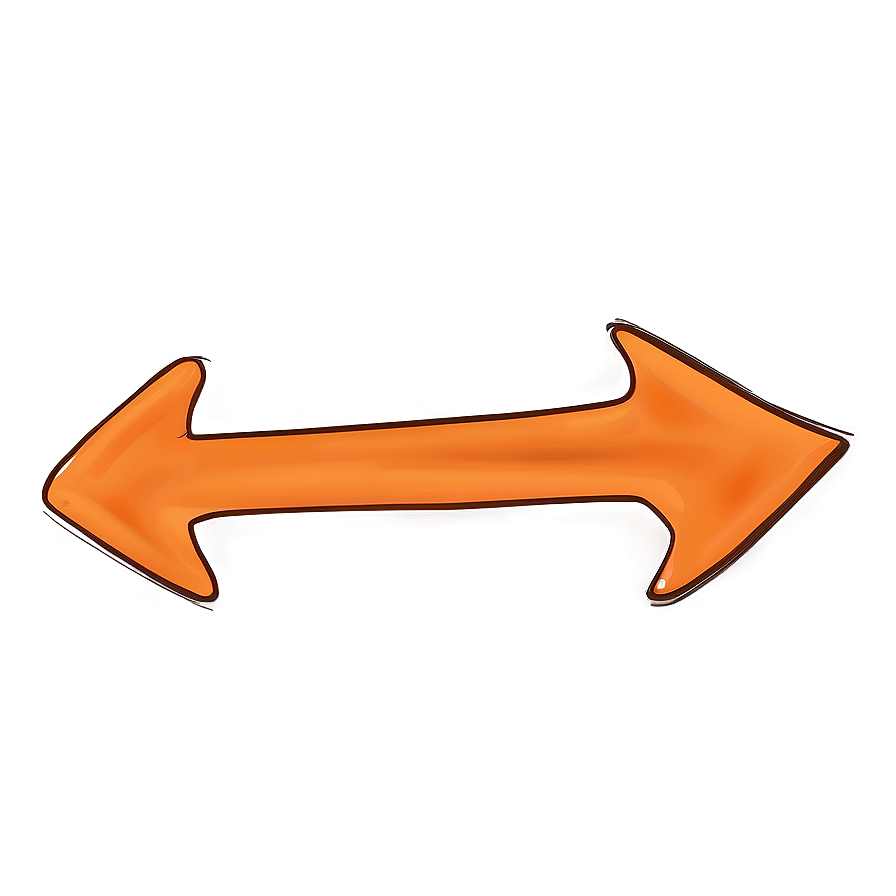 Hand-drawn Orange Arrow Png 89