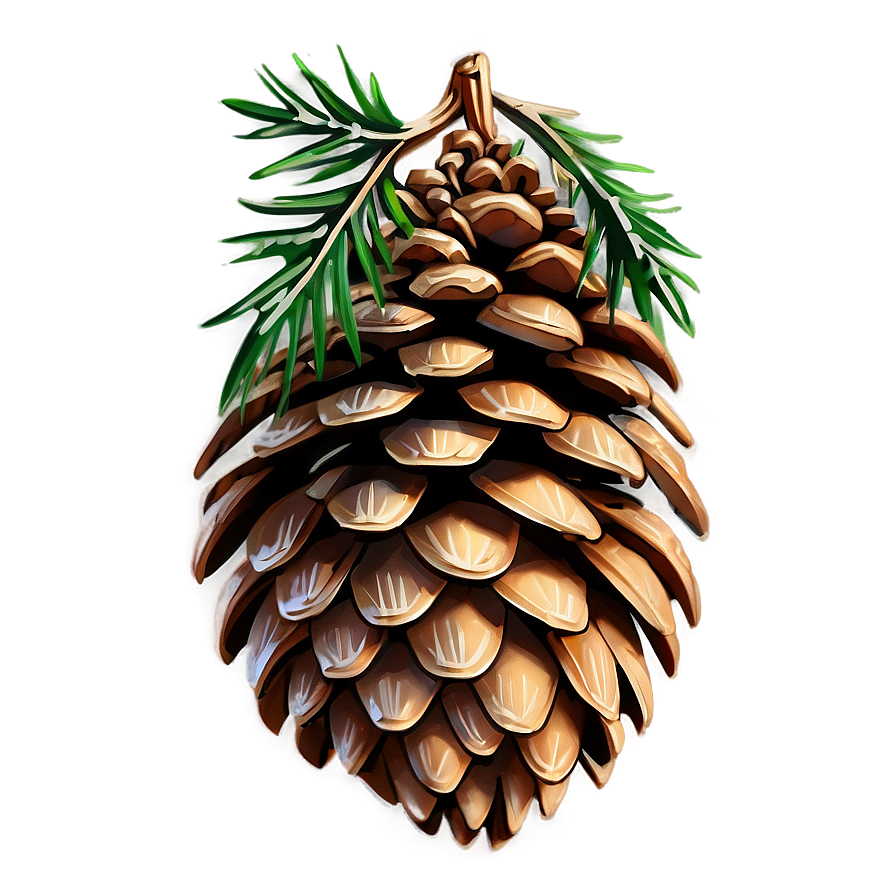 Hand-drawn Pinecone Sketch Png Taa