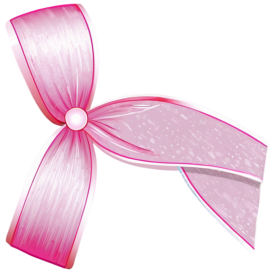 Hand Drawn Pink Ribbon Png 99