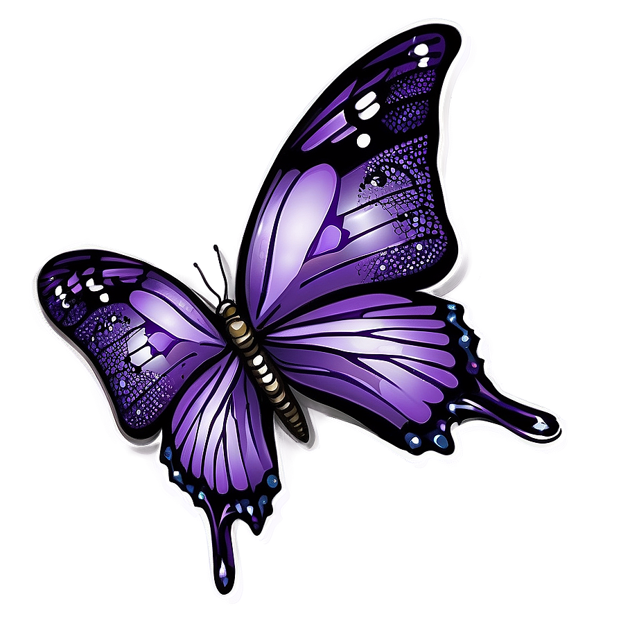 Hand Drawn Purple Butterfly Png Gvm41