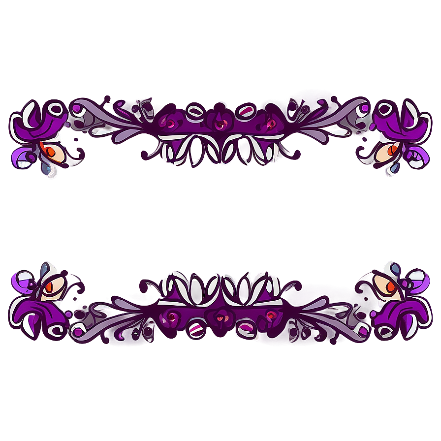 Hand Drawn Purple Doodle Border Png Lpt61