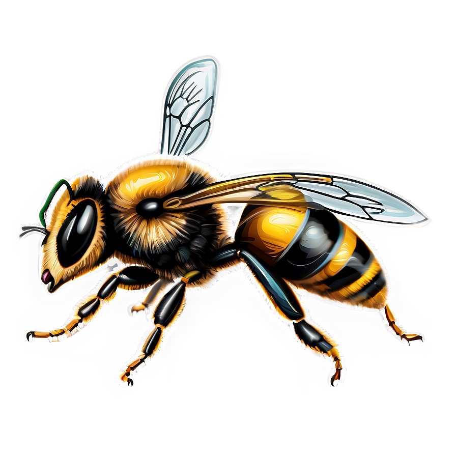 Hand-drawn Queen Bee Sketch Png 2