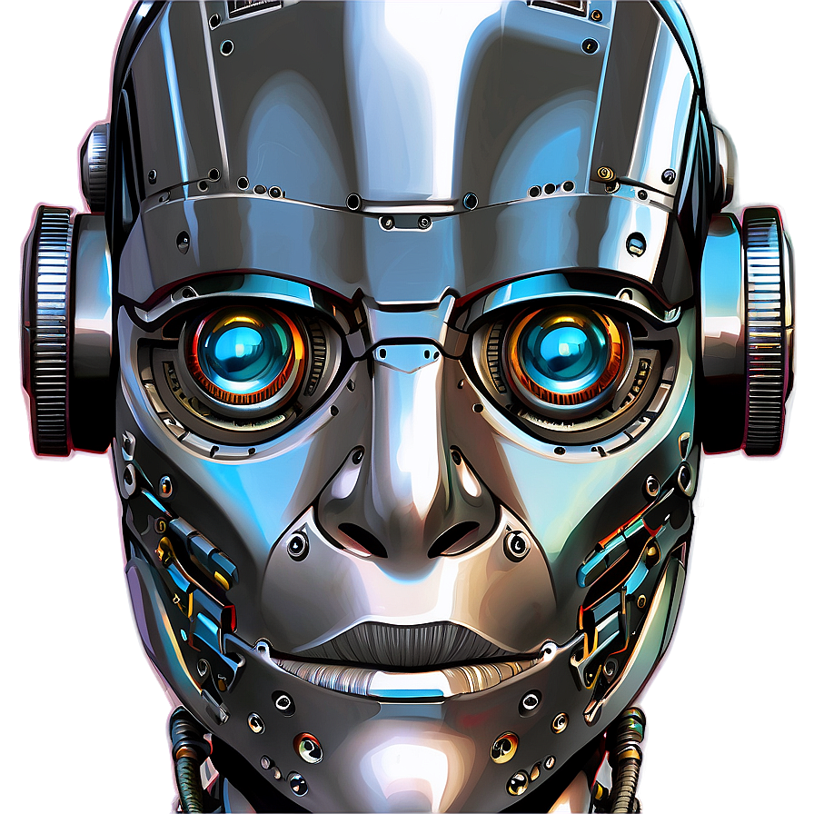 Hand-drawn Robot Head Png Kuk