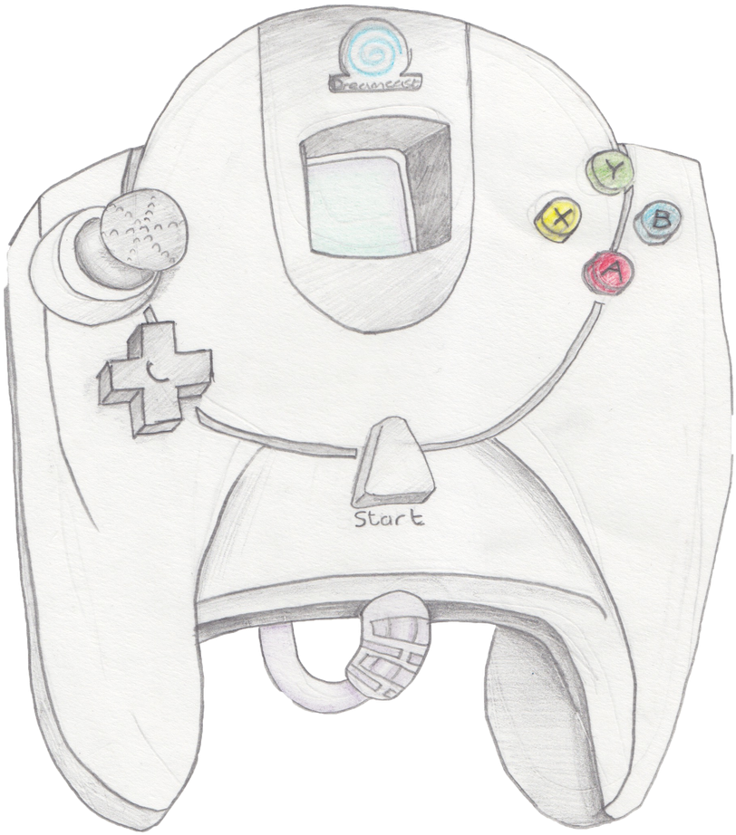 Hand Drawn Sega Dreamcast Controller Sketch