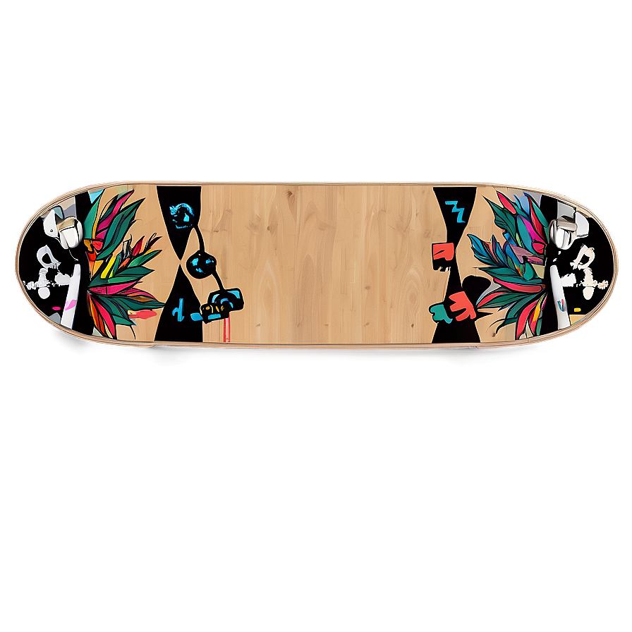 Hand-drawn Skateboard Deck Sketch Png 9