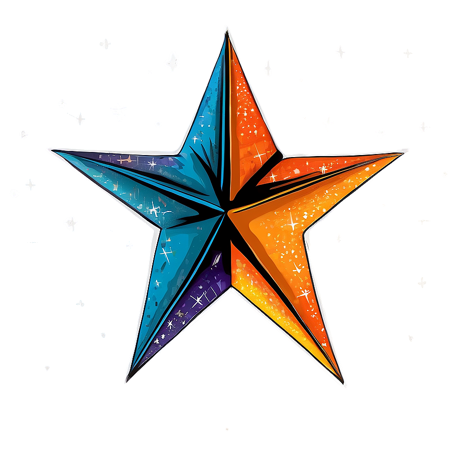 Hand Drawn Star Vector Png Ylc