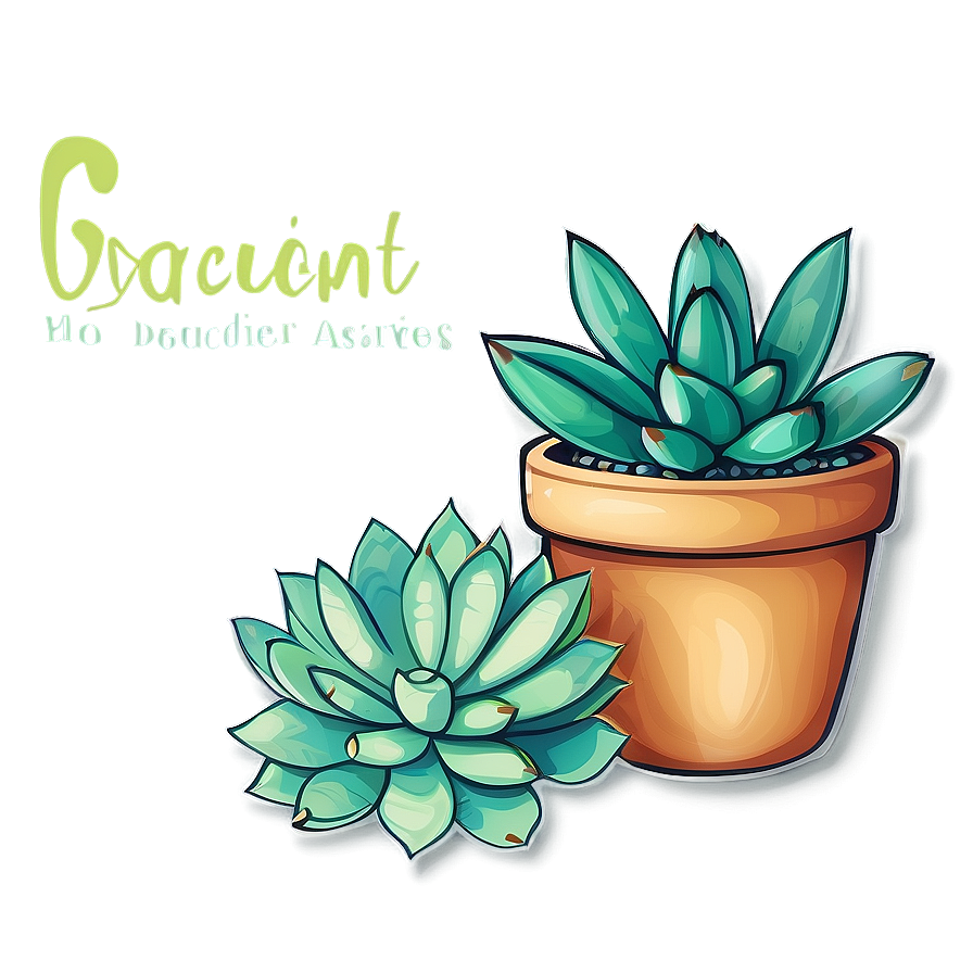 Hand Drawn Succulent Png Clj