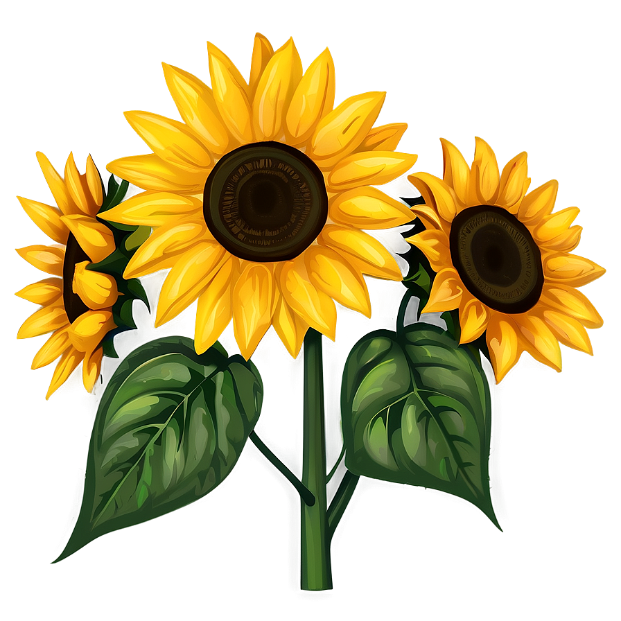 Hand Drawn Sunflower Png Bpn29