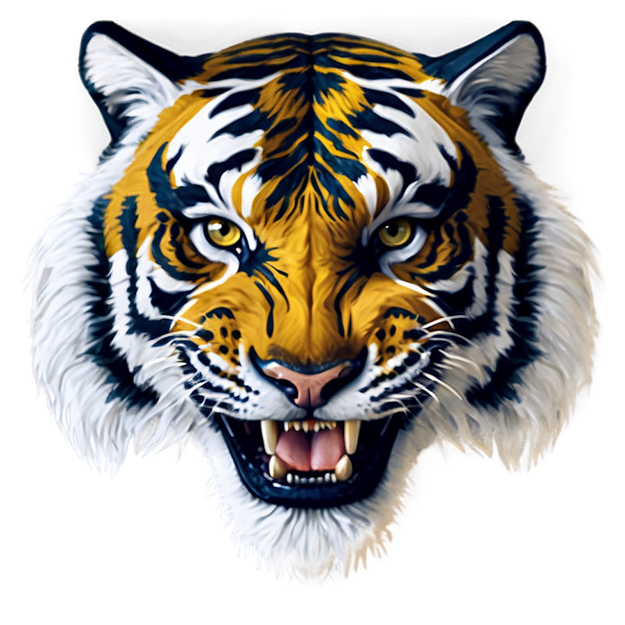 Hand Drawn Tiger Face Png 66