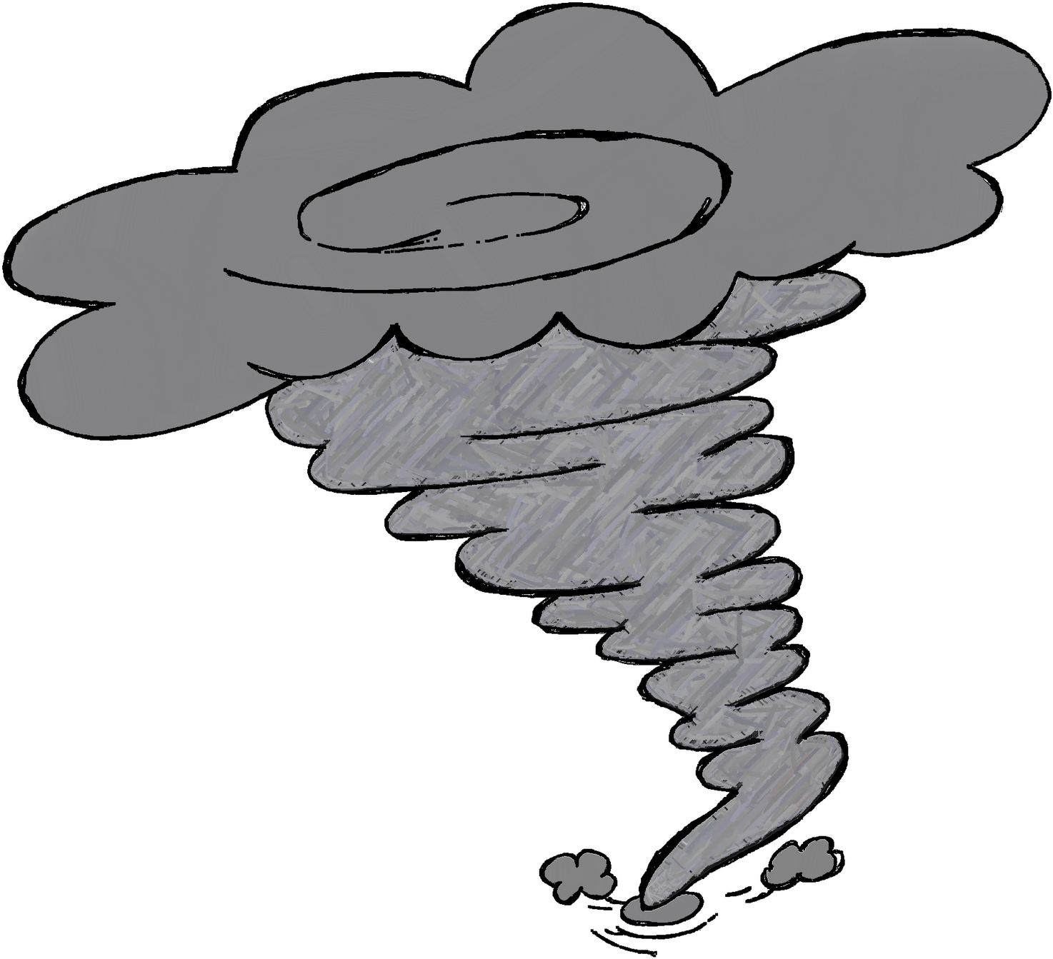 Hand Drawn Tornado Sketch