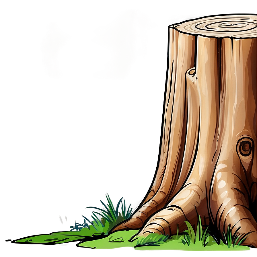 Hand Drawn Tree Stump Png Qbp