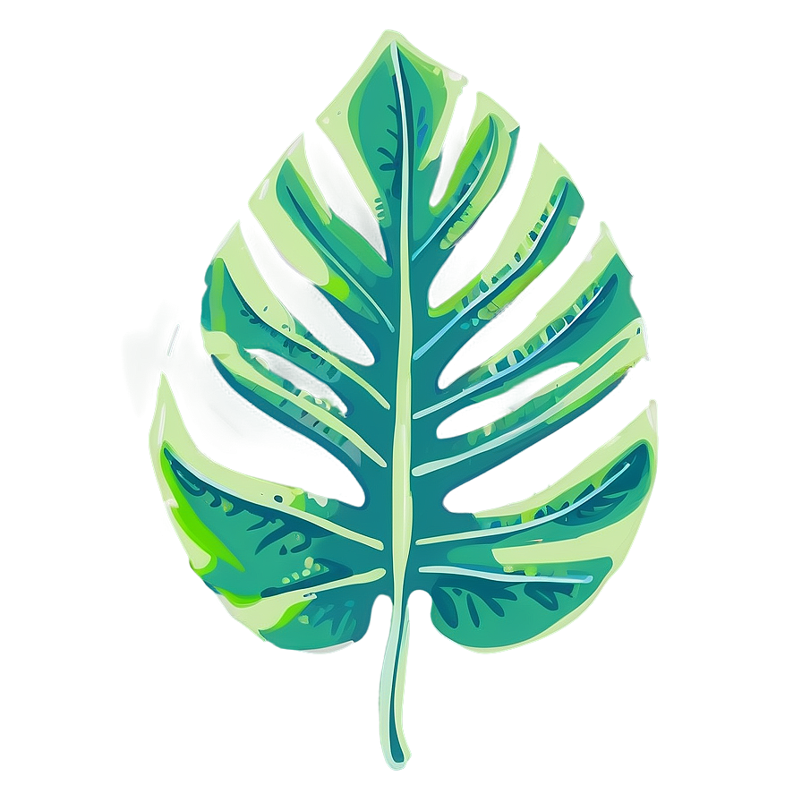 Hand-drawn Tropical Leaf Png 06122024