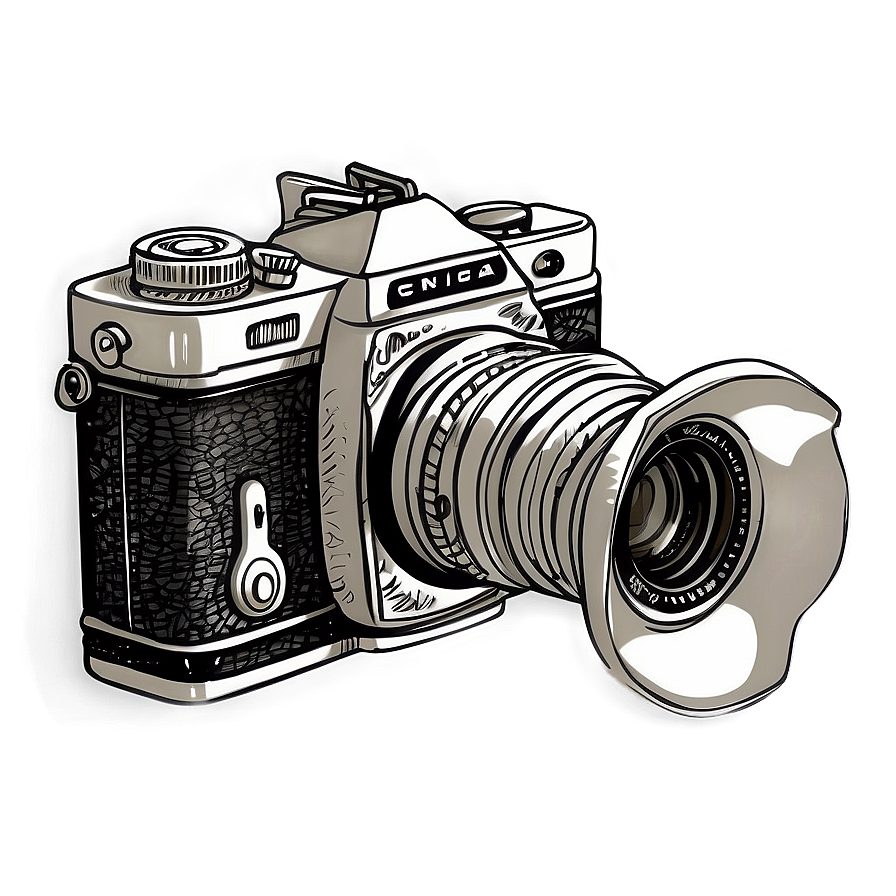 Hand-drawn Vintage Camera Png Mym