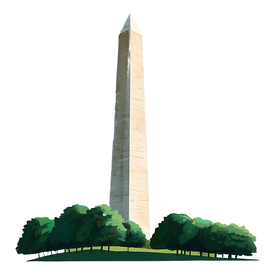 Hand Drawn Washington Monument Illustration Png Ulc