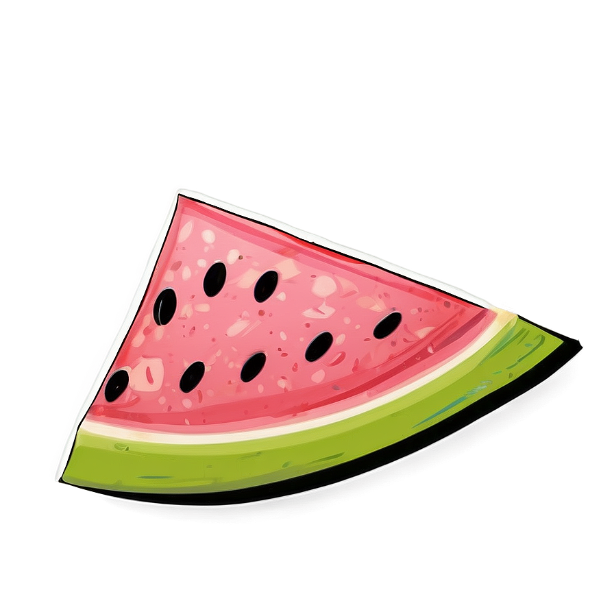 Hand-drawn Watermelon Slice Png 06132024