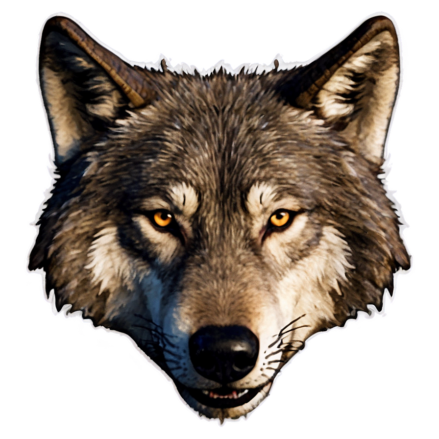 Hand-drawn Wolf Head Picture Png 20