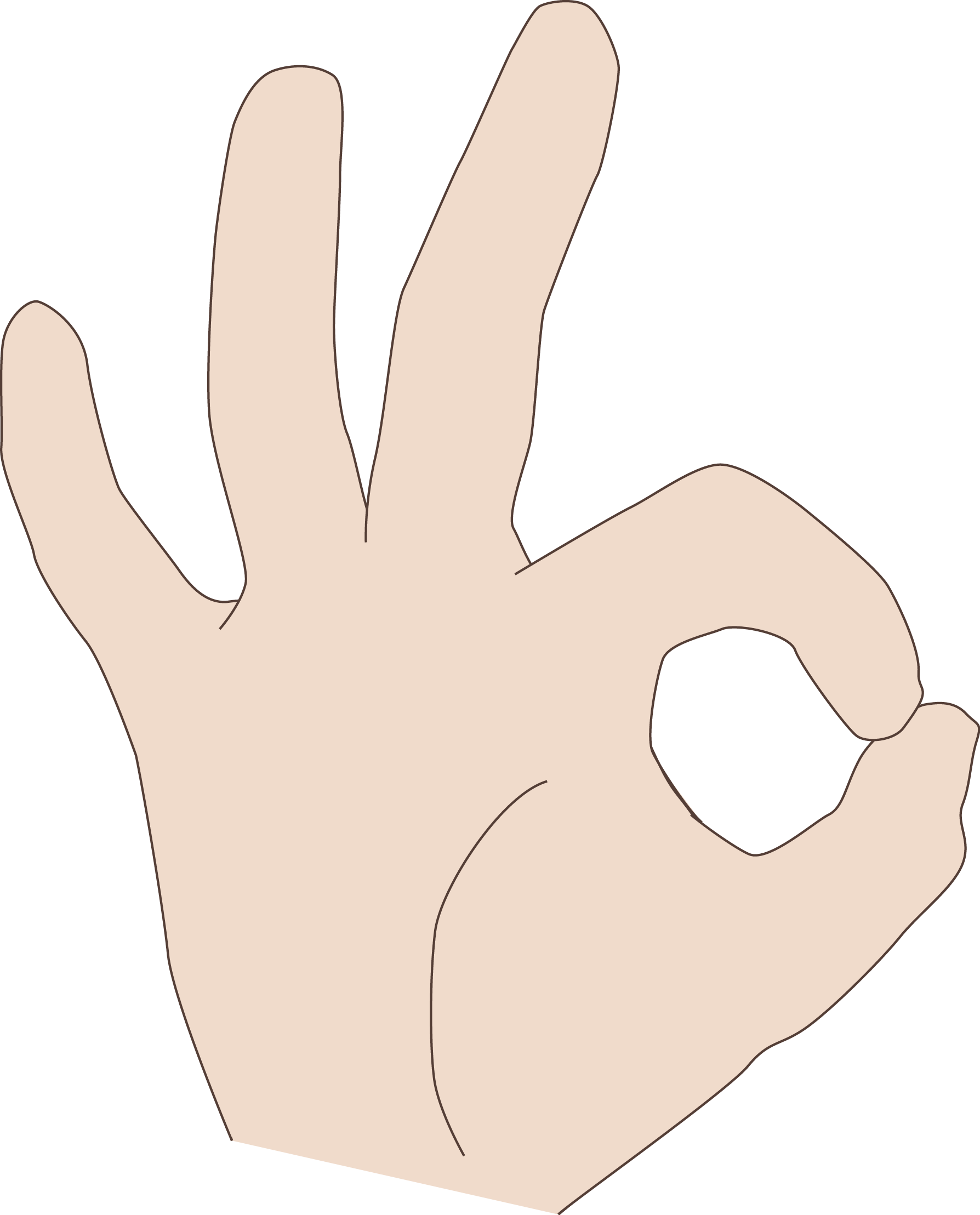 Hand Gesture O K Sign Illustration