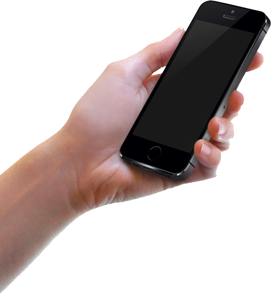 Hand Holding Black Smartphone