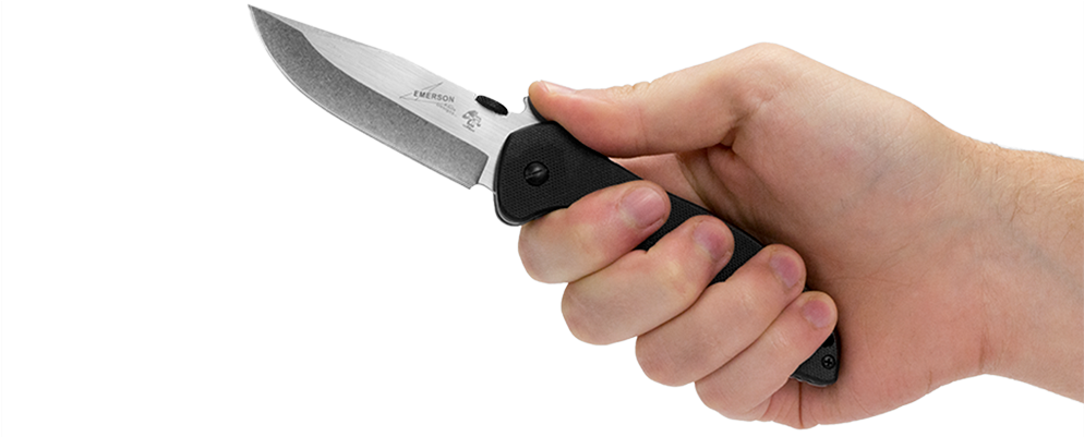 Hand Holding Folding Knife