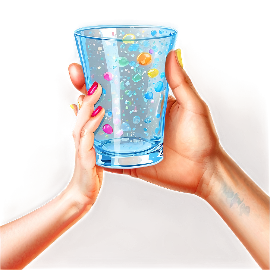 Hand Holding Glass Cup Png Pjf