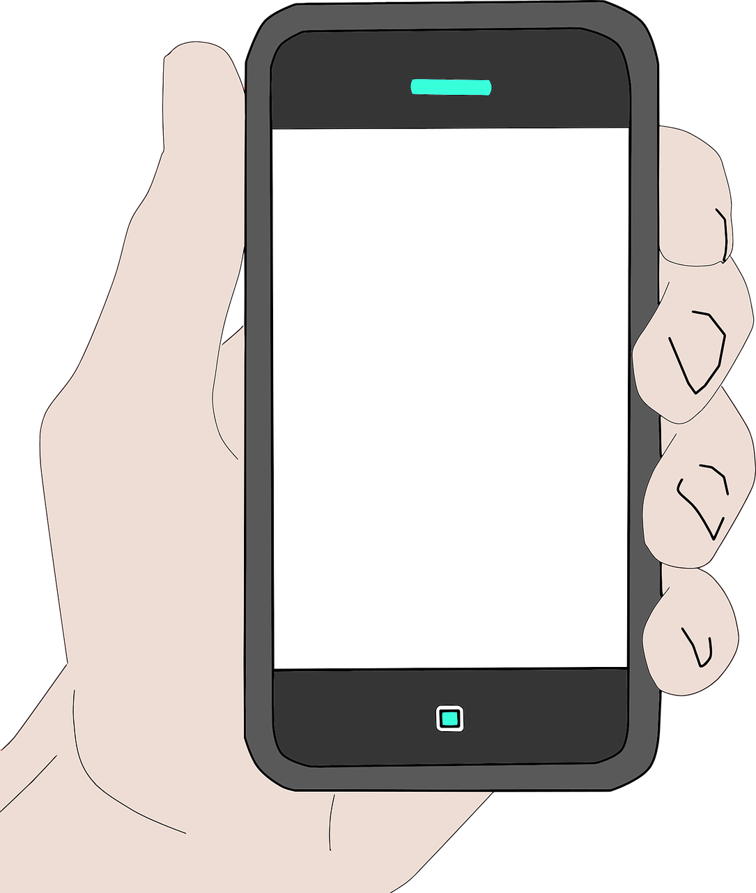 Hand Holding Smartphone Clipart