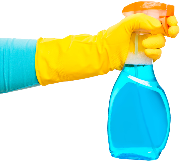 Hand Holding Spray Bottle