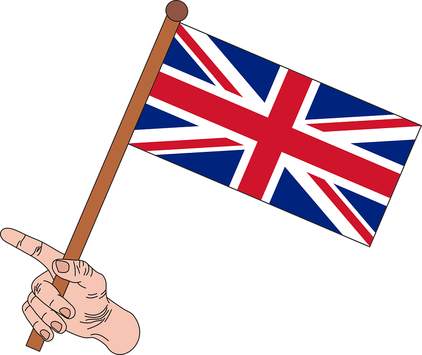 Hand Holding Union Jack Flag