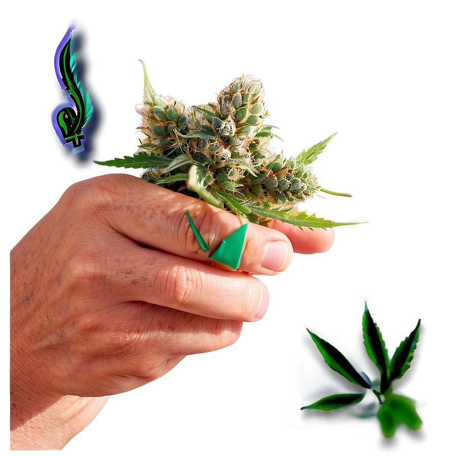 Hand Holding Weed Png 05032024