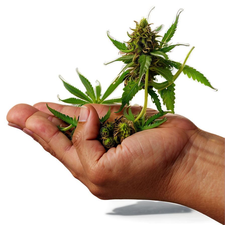 Hand Holding Weed Png Nhw9