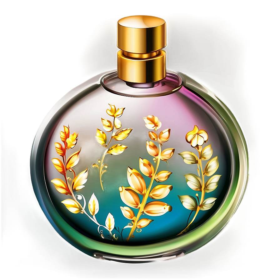 Hand-painted Perfume Bottle Png 3