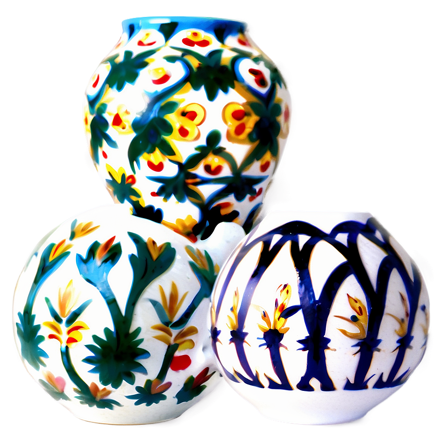 Hand-painted Pottery Png 06132024