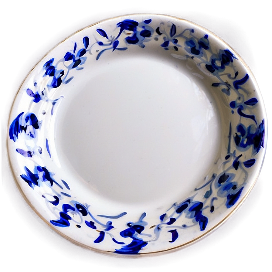 Hand-painted White Plate Png 06212024