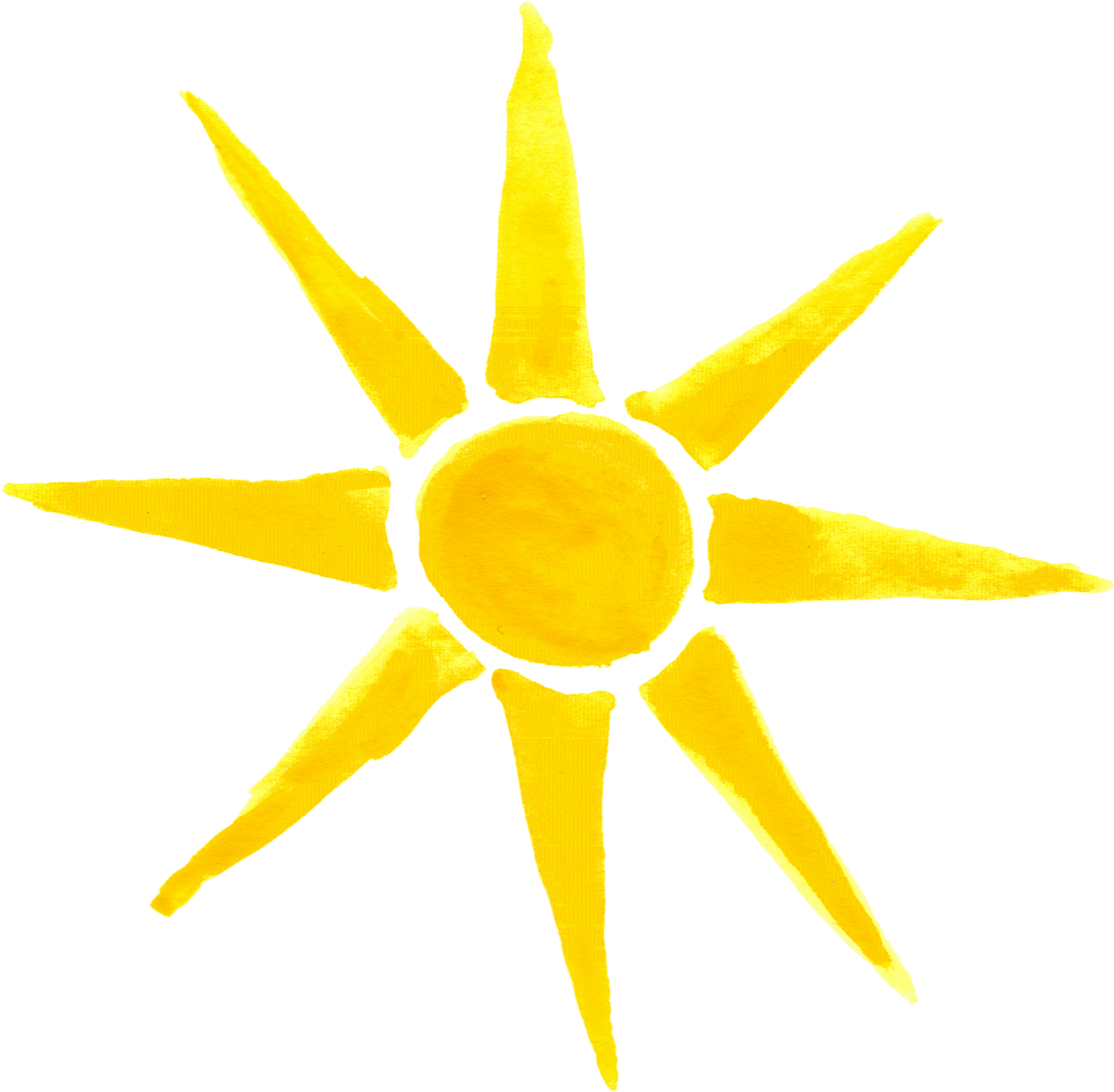 Hand Painted Yellow Sun