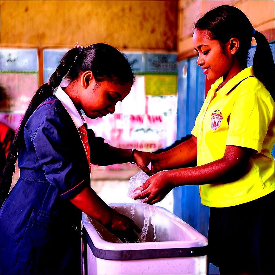 Hand Washing In School Setting Png 8