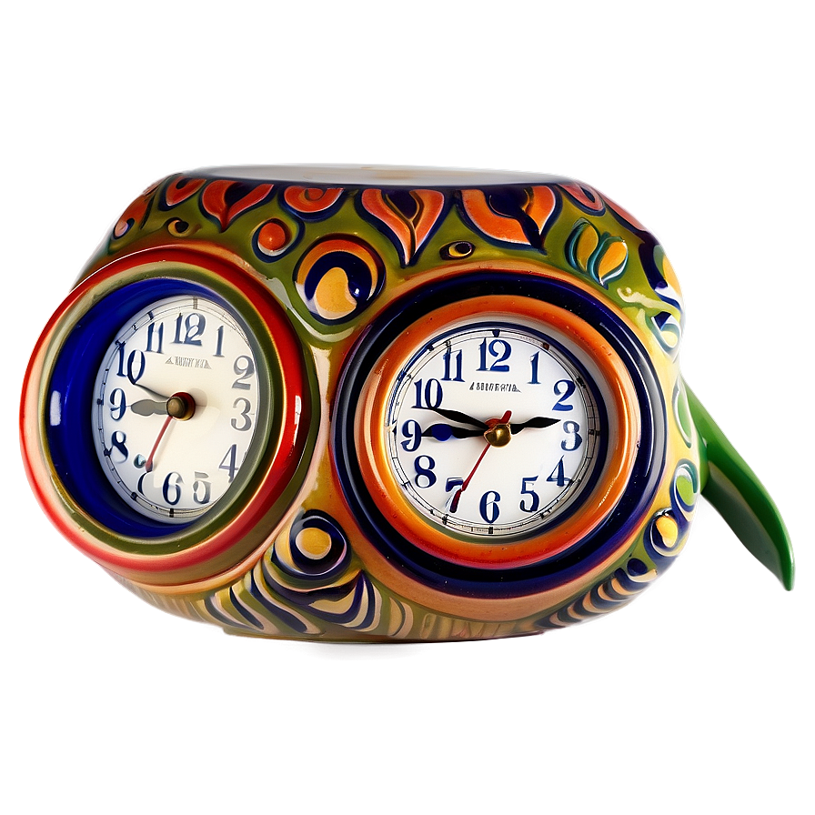 Handcrafted Ceramic Clock Png Bcb84