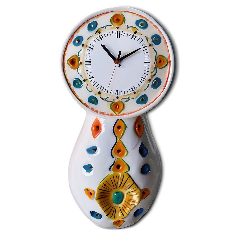 Handcrafted Ceramic Clock Png Bvb76